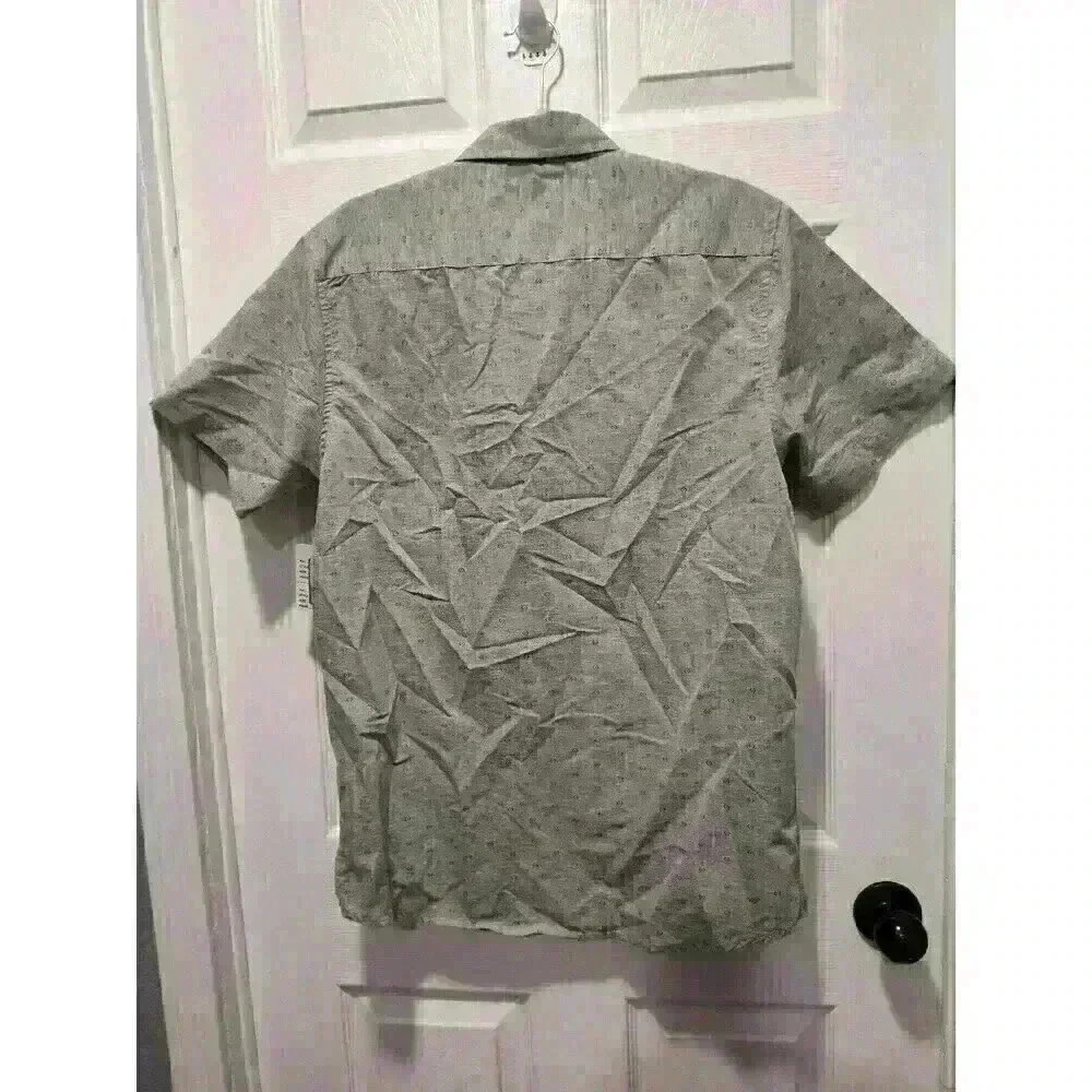 Molokai Surf Co Button Down Shirt Short Sleeve‎ Gray Geo Print Size Medium - Picture 2 of 8